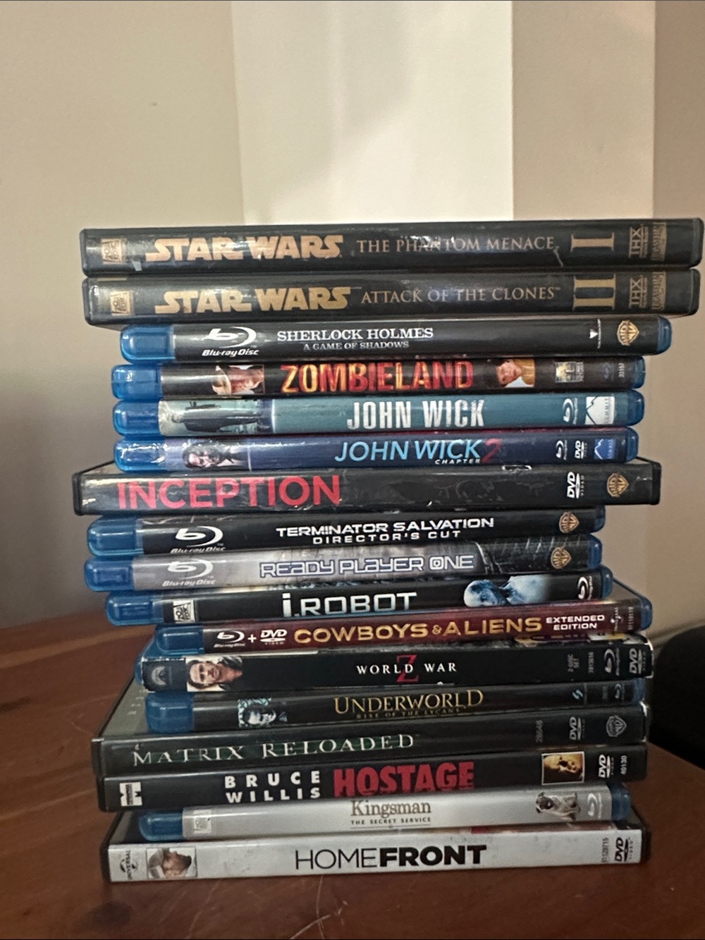 17 Movie Action Sci-Fi DVD Blu-ray Lot John Wick Star Wars Inception Matrix